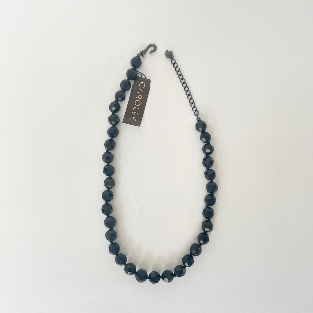 Carolee Chic Black Bead Necklace for Effortless Elegance
